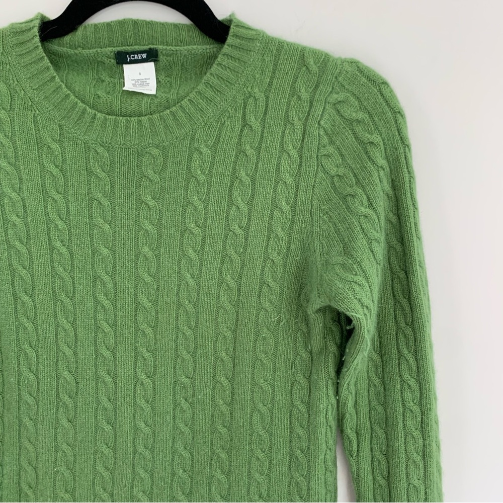 Vintage Green Cable Knit Cashmere Blend size S ASO Rory Gilmore